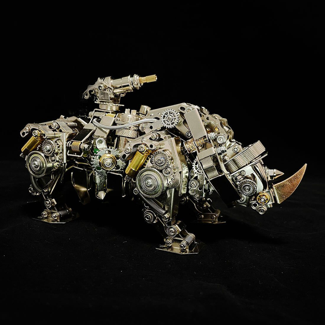 3D Metal Puzzle Animal Assembly Model - Mechanical Rhino (700+ Pieces) 3D Metal Puzzle Animal Assembly Model - Mechanical Rhino (700+ Pieces)
