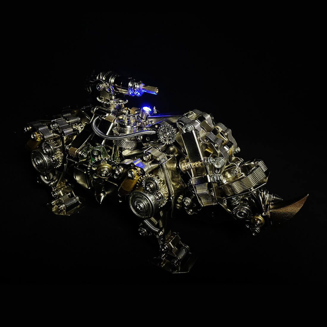 3D Metal Puzzle Animal Assembly Model - Mechanical Rhino (700+ Pieces) 3D Metal Puzzle Animal Assembly Model - Mechanical Rhino (700+ Pieces)