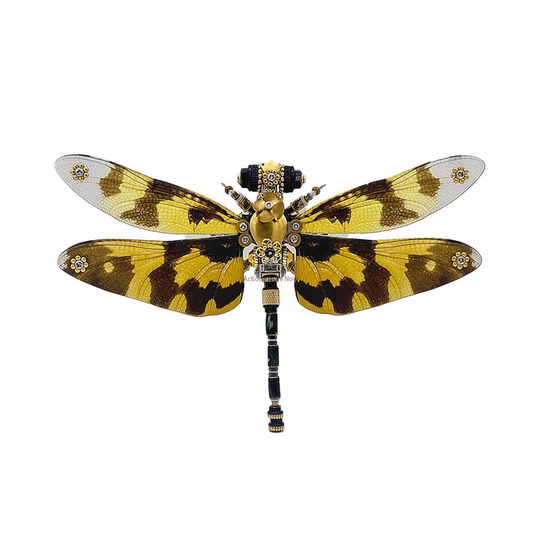 3D DIY Colorful Dragonfly Metal Model Kit - Punk Insect Assembly Ornament (200+ Pieces)