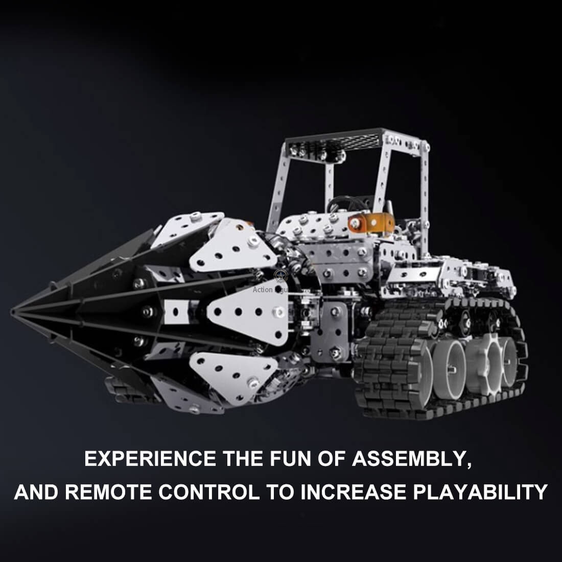 DIY Metal Assembly RC Electric Drill Machine Vehicle Model DIY Metal Assembly RC Electric Drill Machine Vehicle Model