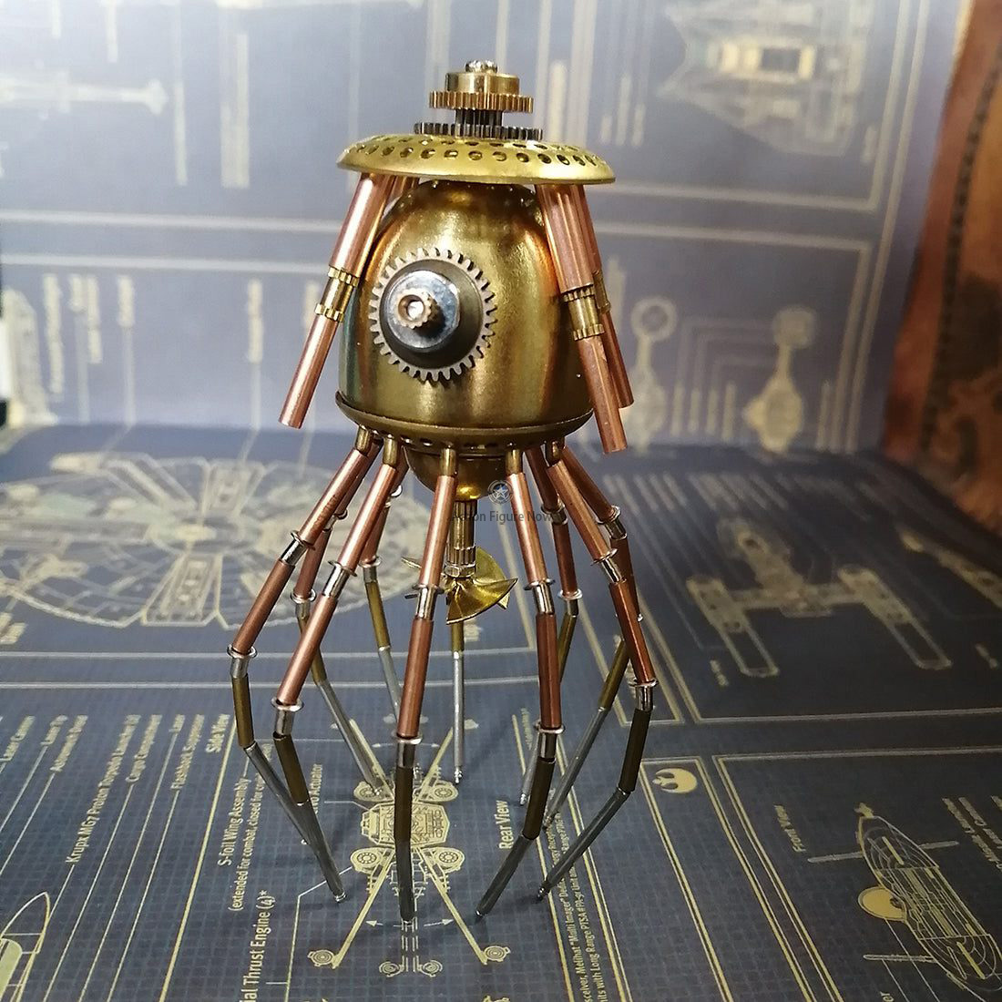 3D Assembly Building Model Kits of Steampunk Mechanical Jellyfish Metal Puzzle for Creative Gifts 3D Assembly Building Model Kits of Steampunk Mechanical Jellyfish Metal Puzzle for Creative Gifts