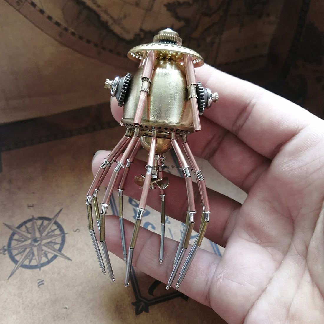 3D Assembly Building Model Kits of Steampunk Mechanical Jellyfish Metal Puzzle for Creative Gifts 3D Assembly Building Model Kits of Steampunk Mechanical Jellyfish Metal Puzzle for Creative Gifts