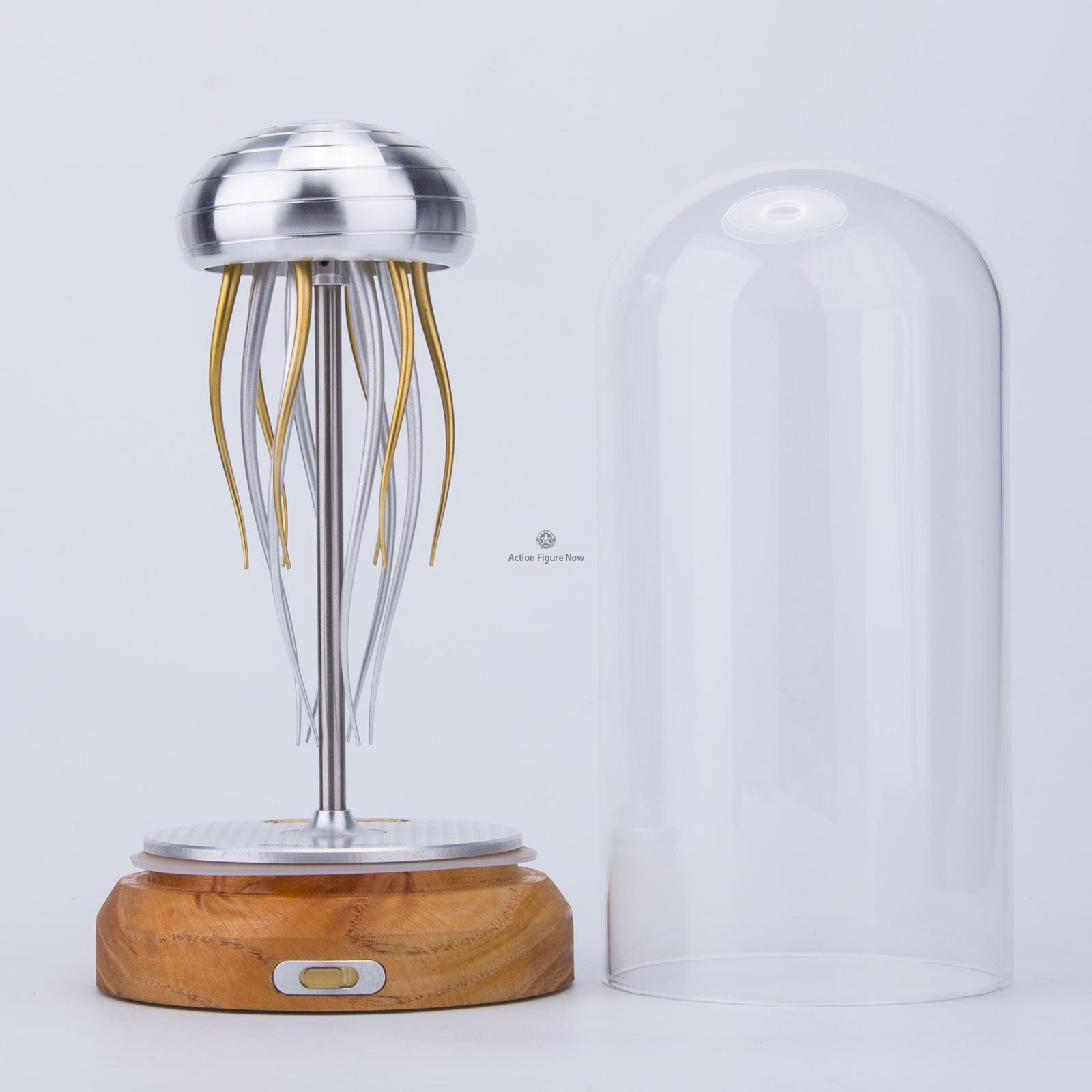 3D Metal Puzzle Mechanical Jellyfish Model with Glass Dust Cover 3D Metal Puzzle Mechanical Jellyfish Model with Glass Dust Cover