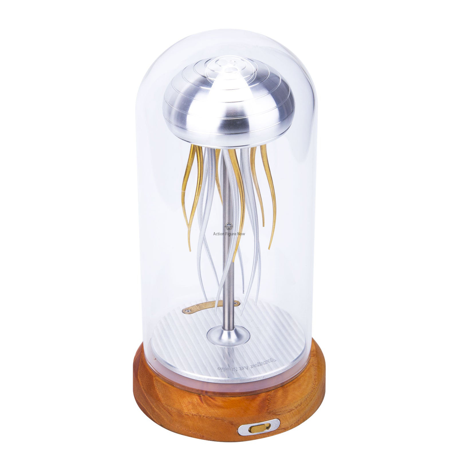 3D Metal Puzzle Mechanical Jellyfish Model with Glass Dust Cover 3D Metal Puzzle Mechanical Jellyfish Model with Glass Dust Cover