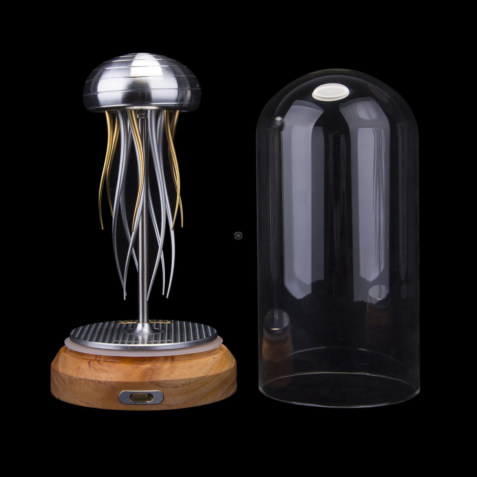 3D Metal Puzzle Mechanical Jellyfish Model with Glass Dust Cover