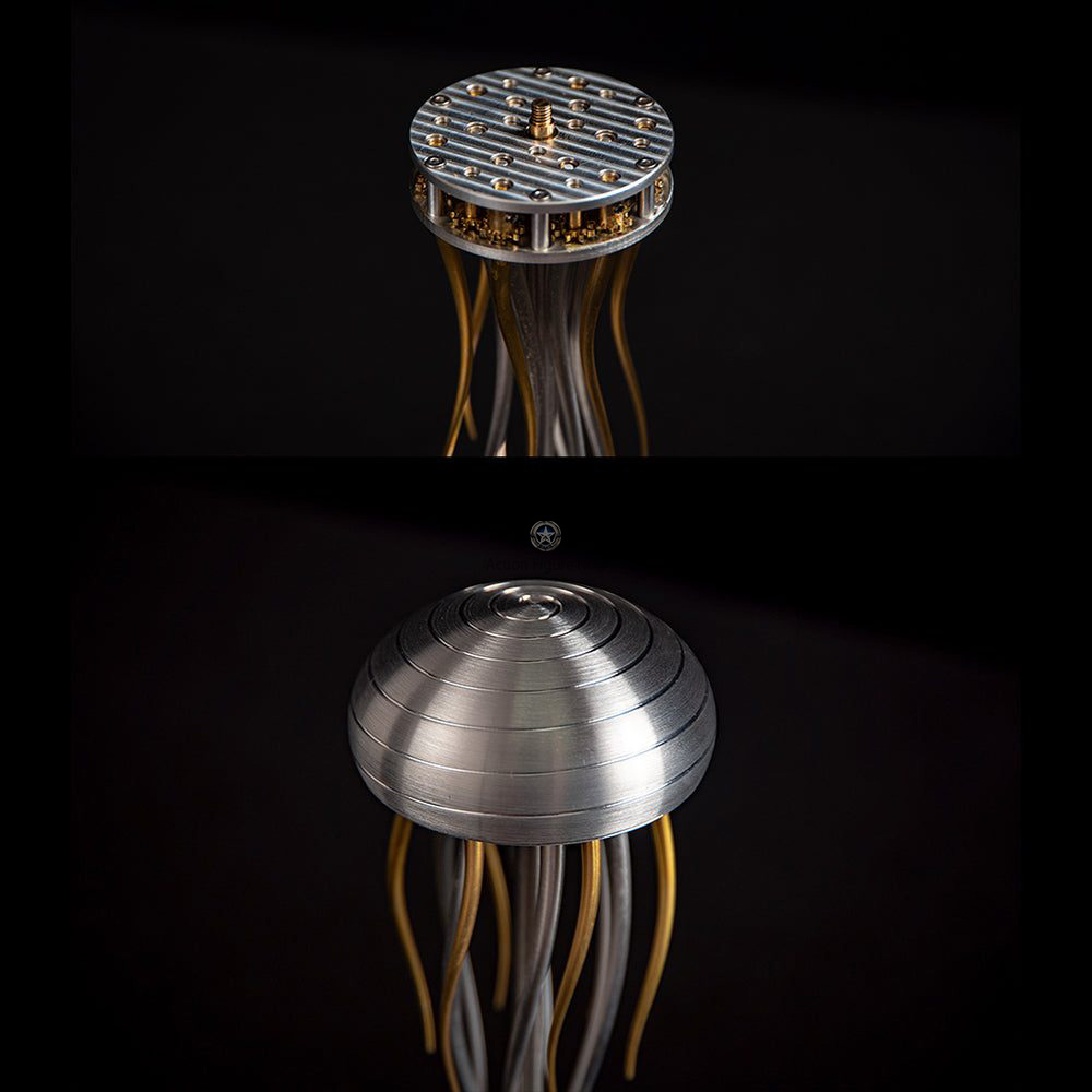 3D Metal Puzzle Mechanical Jellyfish Model with Glass Dust Cover 3D Metal Puzzle Mechanical Jellyfish Model with Glass Dust Cover