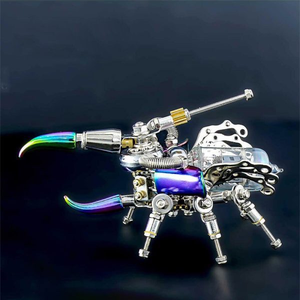 3D Metal Puzzle of Punk Rhinoceros Beetle with Built-in Light (DIY Kits Included)