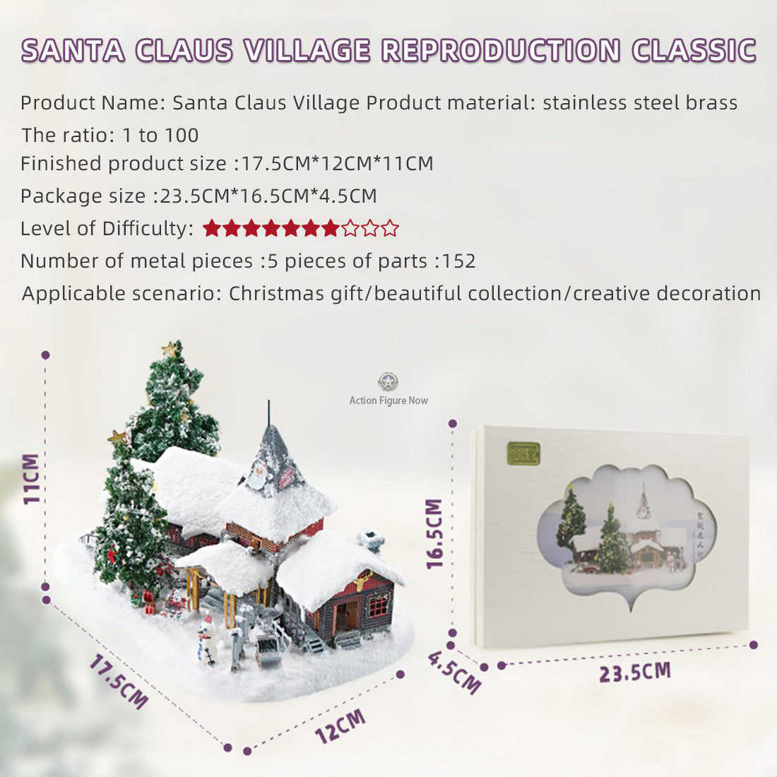 Christmas Santa Claus Village 3D Metal Puzzle Set Christmas Santa Claus Village 3D Metal Puzzle Set