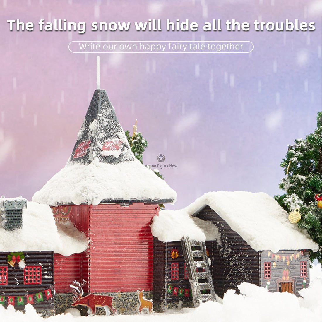 Christmas Santa Claus Village 3D Metal Puzzle Set Christmas Santa Claus Village 3D Metal Puzzle Set