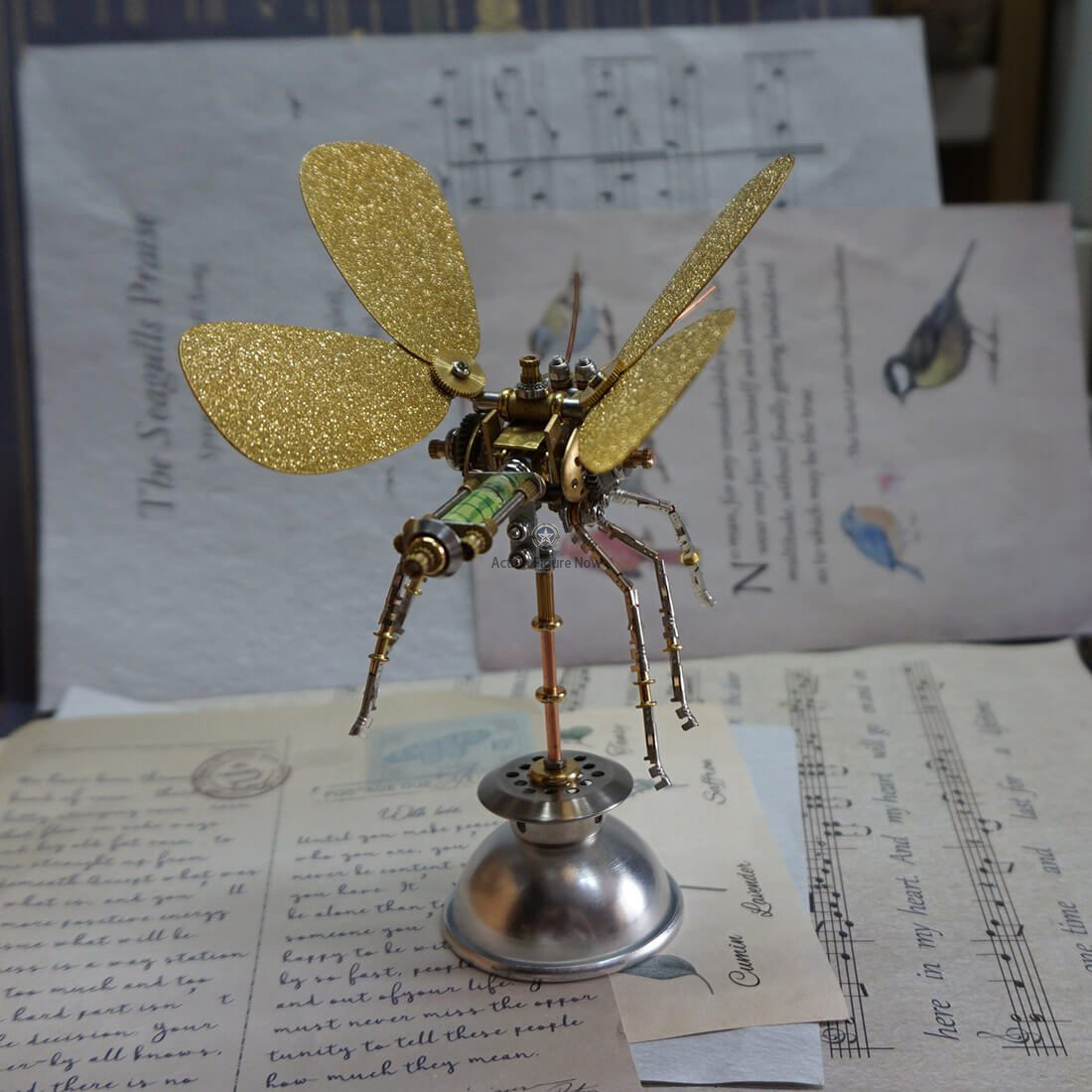 Shiny Golden Butterfly 3D Steampunk Metal Craft Kits Shiny Golden Butterfly 3D Steampunk Metal Craft Kits