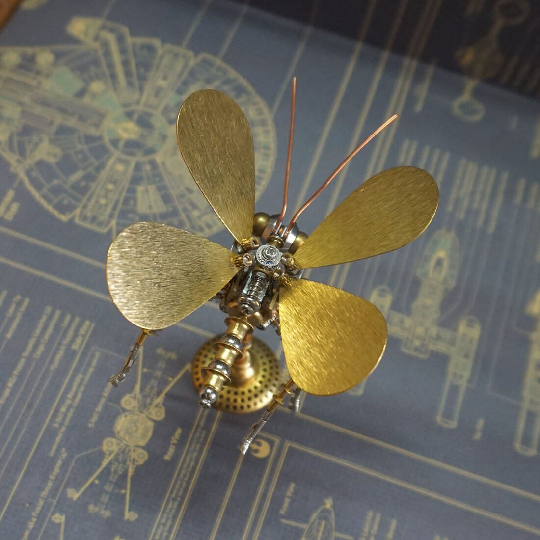 Shiny Golden Butterfly 3D Steampunk Metal Craft Kits Shiny Golden Butterfly 3D Steampunk Metal Craft Kits