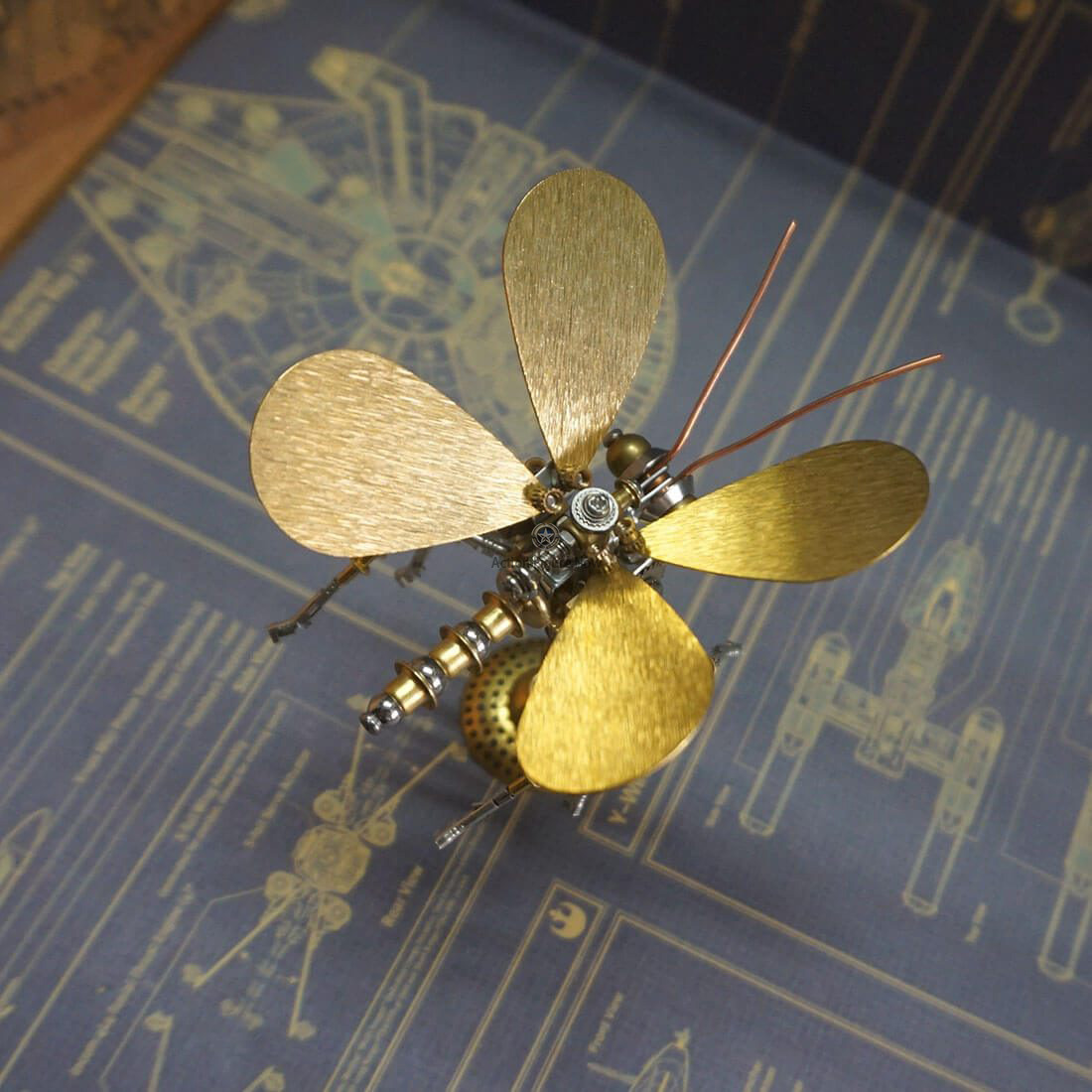 Shiny Golden Butterfly 3D Steampunk Metal Craft Kits Shiny Golden Butterfly 3D Steampunk Metal Craft Kits