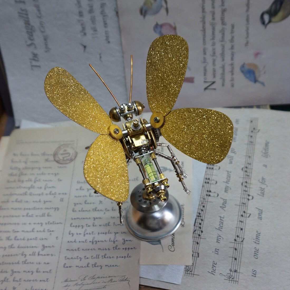Shiny Golden Butterfly 3D Steampunk Metal Craft Kits Shiny Golden Butterfly 3D Steampunk Metal Craft Kits