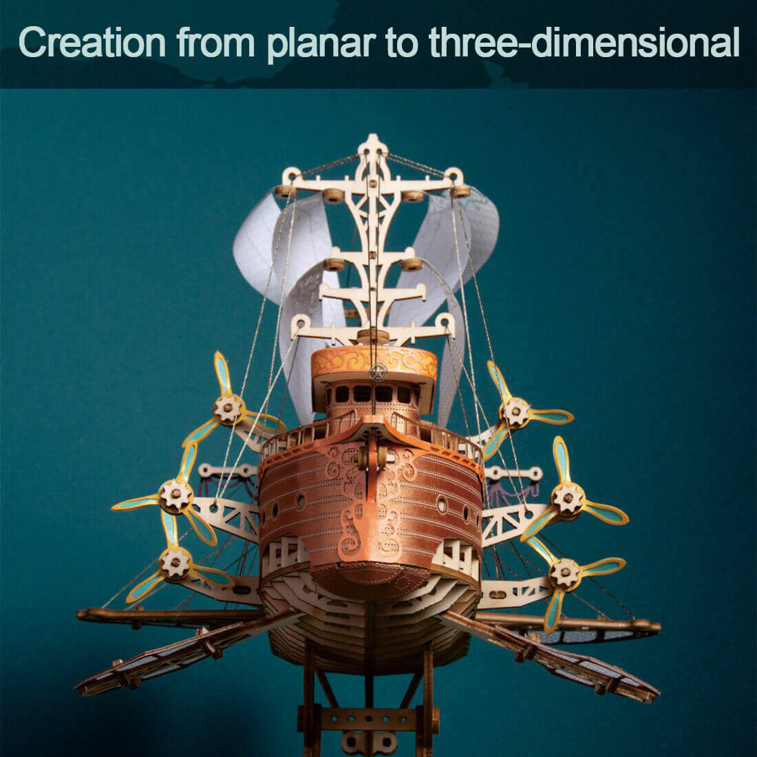 Steampunk DIY Fantasy Travel Spaceship Wooden Puzzle Steampunk DIY Fantasy Travel Spaceship Wooden Puzzle