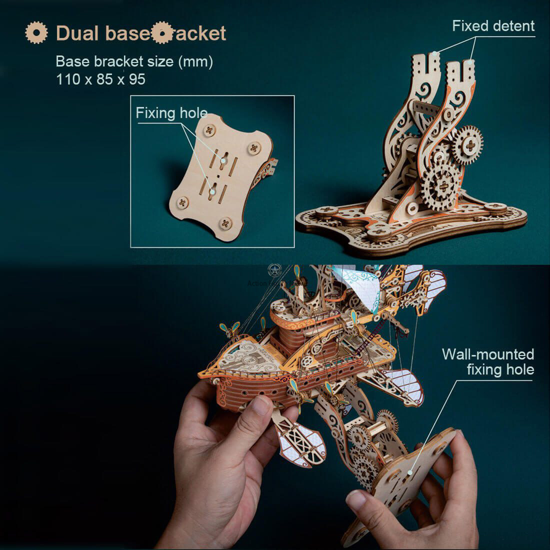 Steampunk DIY Fantasy Travel Spaceship Wooden Puzzle Steampunk DIY Fantasy Travel Spaceship Wooden Puzzle