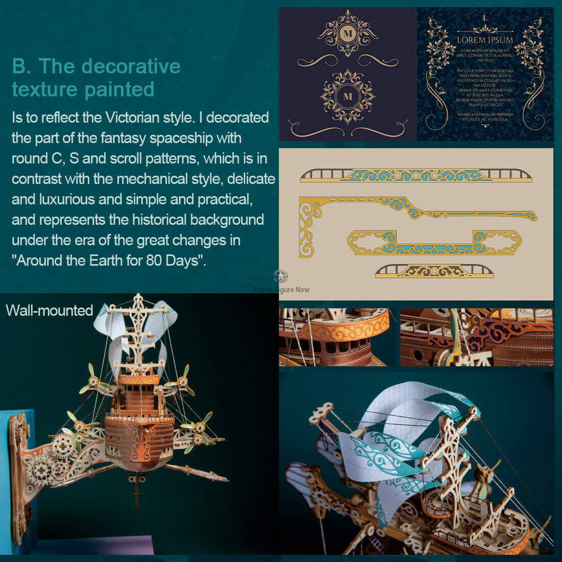 Steampunk DIY Fantasy Travel Spaceship Wooden Puzzle Steampunk DIY Fantasy Travel Spaceship Wooden Puzzle