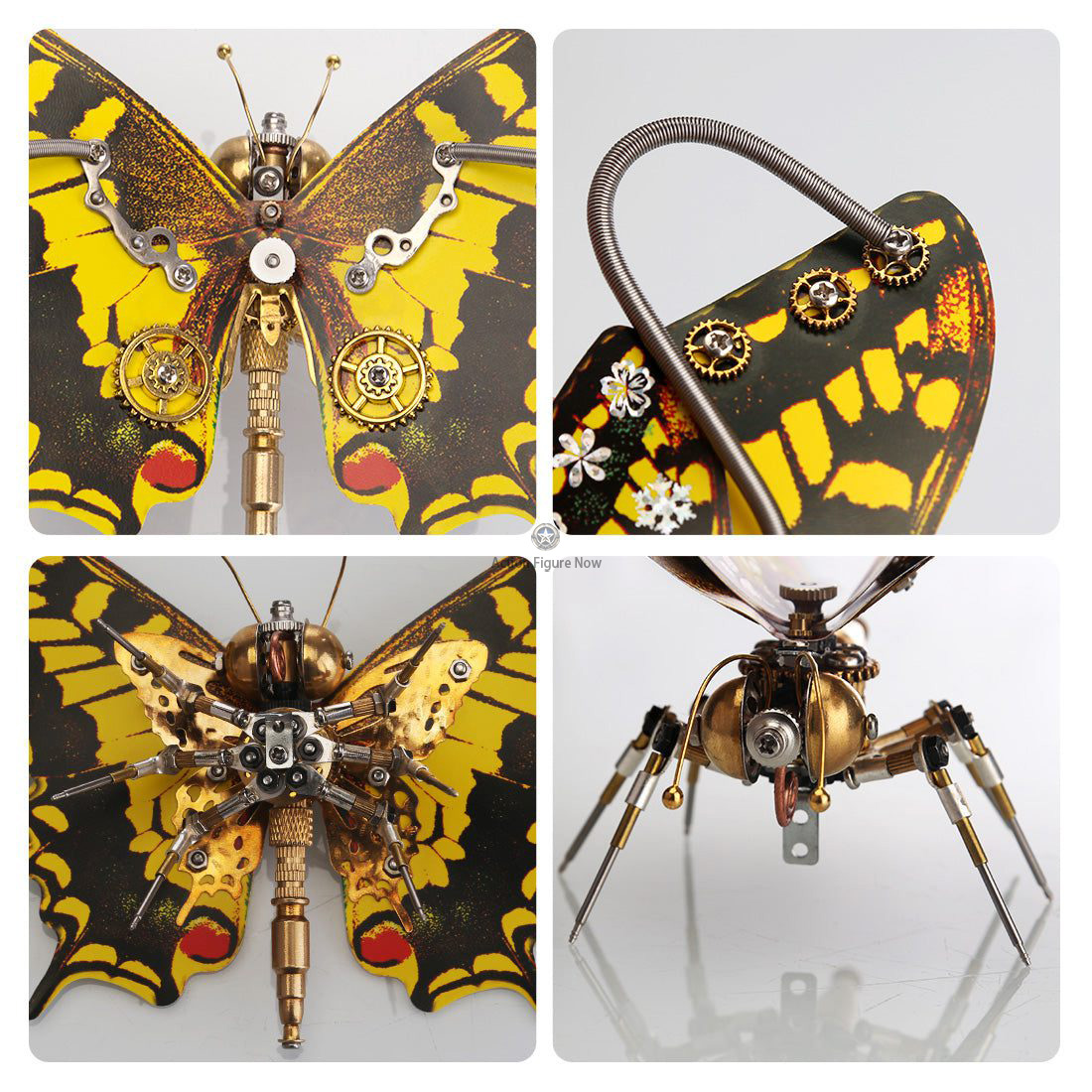 Steampunk Eastern Tiger Swallowtail Butterfly DIY Kit: Papilio Glaucus with Flower Base Steampunk Eastern Tiger Swallowtail Butterfly DIY Kit: Papilio Glaucus with Flower Base
