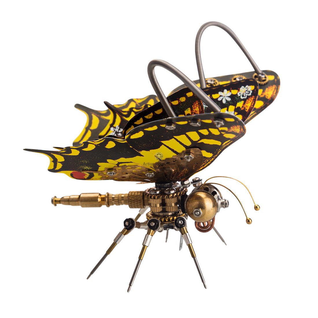 Steampunk Eastern Tiger Swallowtail Butterfly DIY Kit: Papilio Glaucus with Flower Base Steampunk Eastern Tiger Swallowtail Butterfly DIY Kit: Papilio Glaucus with Flower Base