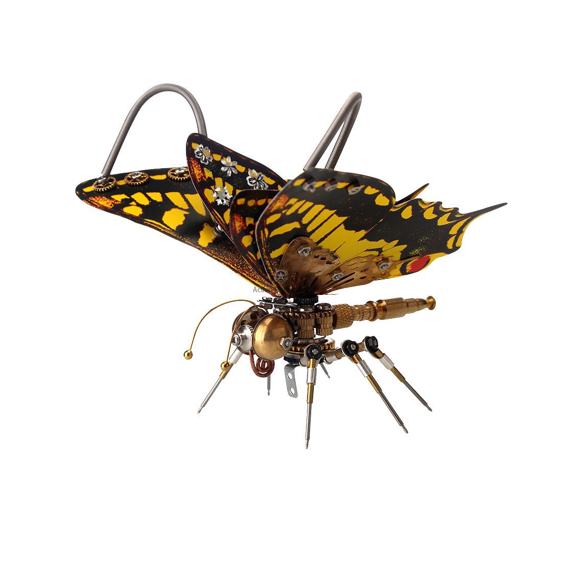 Steampunk Eastern Tiger Swallowtail Butterfly DIY Kit: Papilio Glaucus with Flower Base Steampunk Eastern Tiger Swallowtail Butterfly DIY Kit: Papilio Glaucus with Flower Base