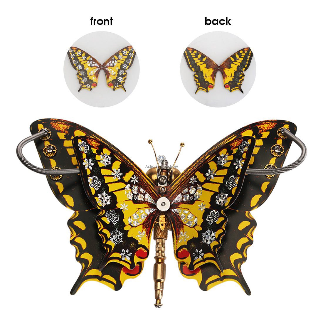 Steampunk Eastern Tiger Swallowtail Butterfly DIY Kit: Papilio Glaucus with Flower Base Steampunk Eastern Tiger Swallowtail Butterfly DIY Kit: Papilio Glaucus with Flower Base
