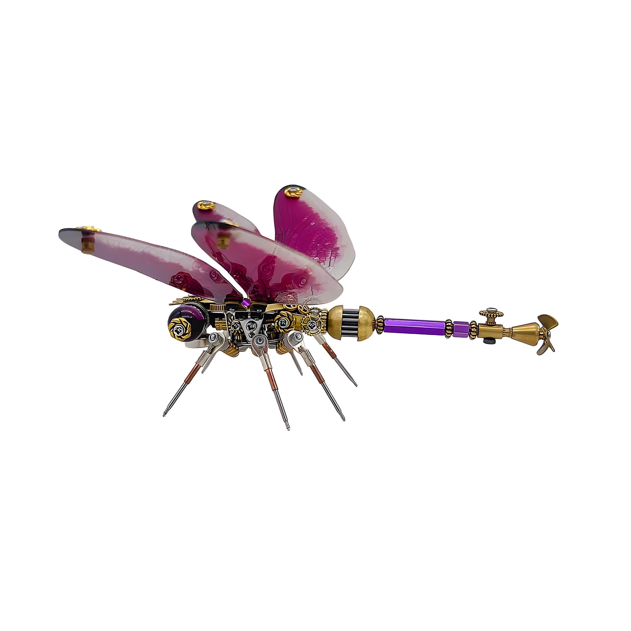 Steampunk Elegant Dragonfly 3D Mechanical Insect DIY Assembly Model (200+ Pieces) Steampunk Elegant Dragonfly 3D Mechanical Insect DIY Assembly Model (200+ Pieces)