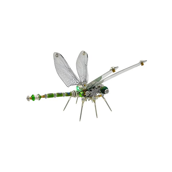 Steampunk Lesser Emperor Dragonfly 3D Metal Puzzle: Intricate Mechanical Insect DIY Assembly Model