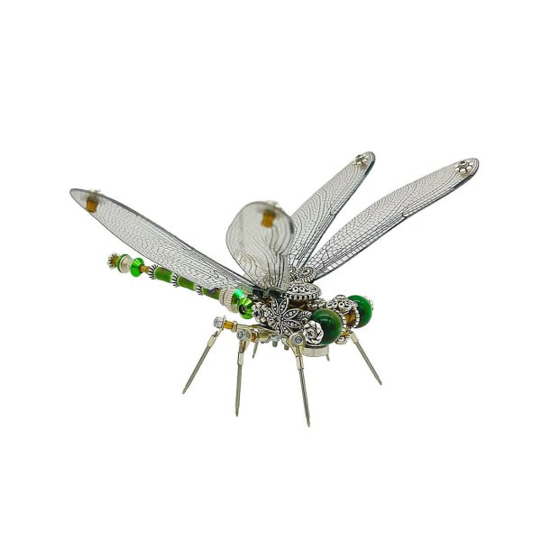 Steampunk Lesser Emperor Dragonfly 3D Metal Puzzle: Intricate Mechanical Insect DIY Assembly Model
