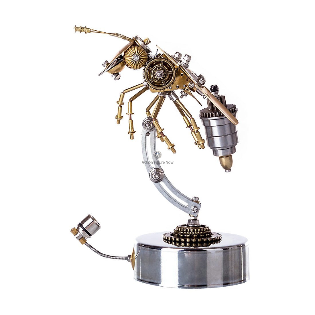 Steampunk Metal Brass Wasp Bug: Luminous Handcrafted Assembly Model Steampunk Metal Brass Wasp Bug: Luminous Handcrafted Assembly Model