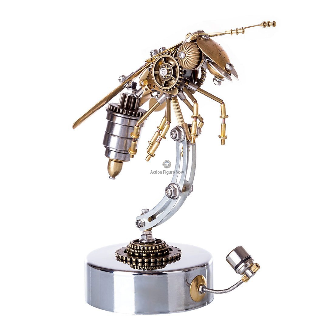 Steampunk Metal Brass Wasp Bug: Luminous Handcrafted Assembly Model Steampunk Metal Brass Wasp Bug: Luminous Handcrafted Assembly Model