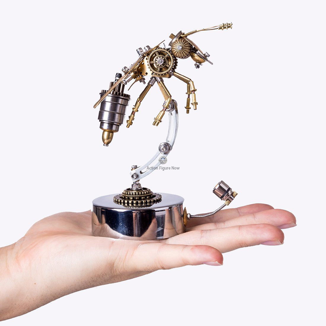 Steampunk Metal Brass Wasp Bug: Luminous Handcrafted Assembly Model Steampunk Metal Brass Wasp Bug: Luminous Handcrafted Assembly Model