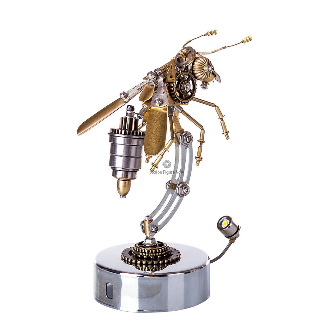 Steampunk Metal Brass Wasp Bug: Luminous Handcrafted Assembly Model Steampunk Metal Brass Wasp Bug: Luminous Handcrafted Assembly Model