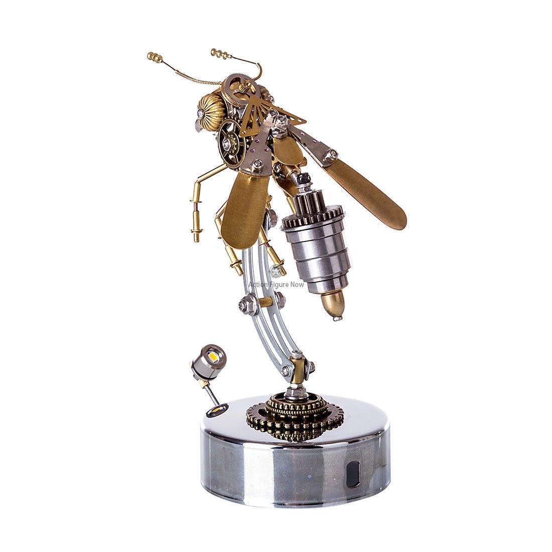 Steampunk Metal Brass Wasp Bug: Luminous Handcrafted Assembly Model Steampunk Metal Brass Wasp Bug: Luminous Handcrafted Assembly Model