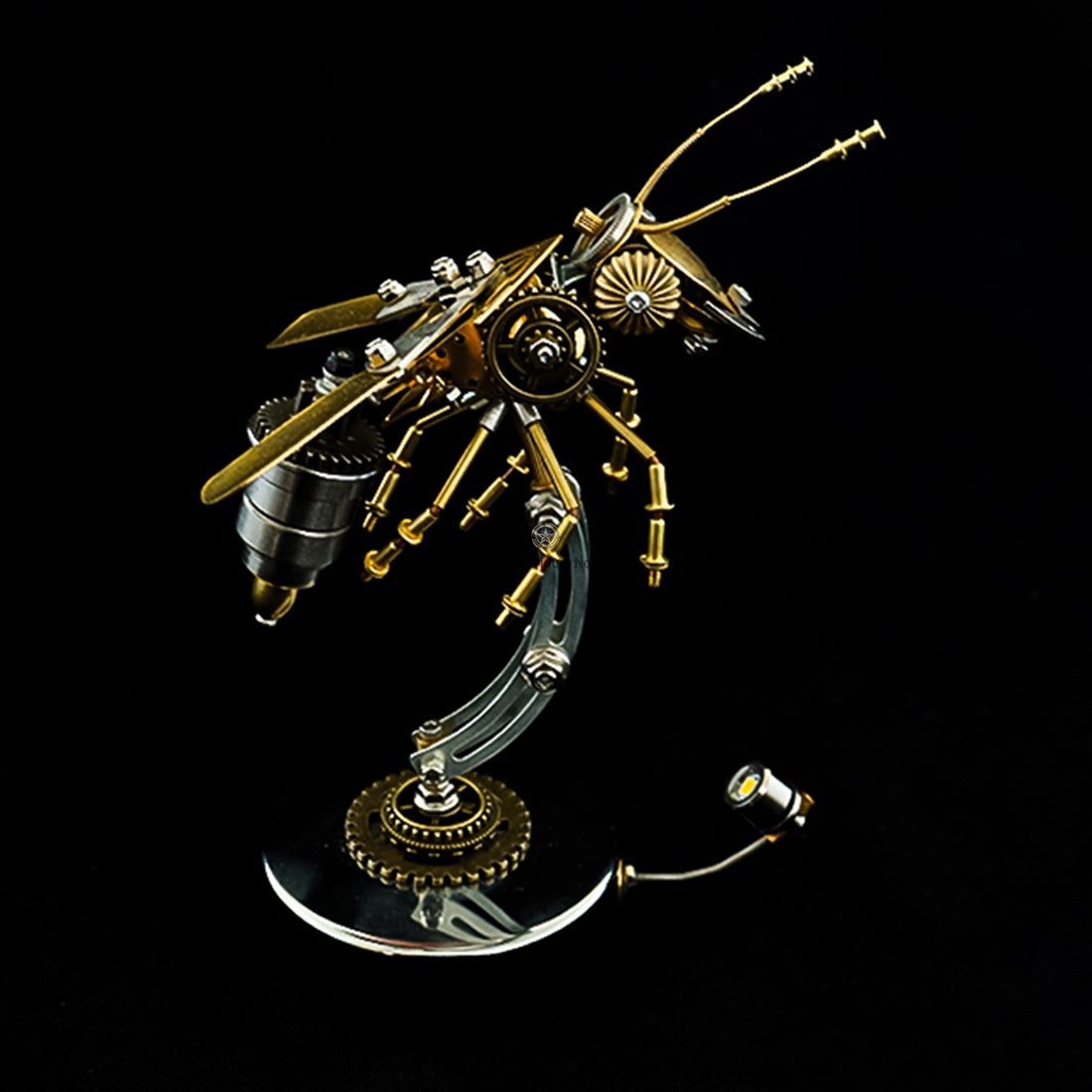 Steampunk Metal Brass Wasp Bug: Luminous Handcrafted Assembly Model Steampunk Metal Brass Wasp Bug: Luminous Handcrafted Assembly Model