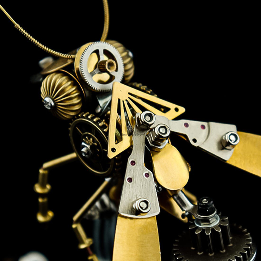 Steampunk Metal Brass Wasp Bug: Luminous Handcrafted Assembly Model Steampunk Metal Brass Wasp Bug: Luminous Handcrafted Assembly Model