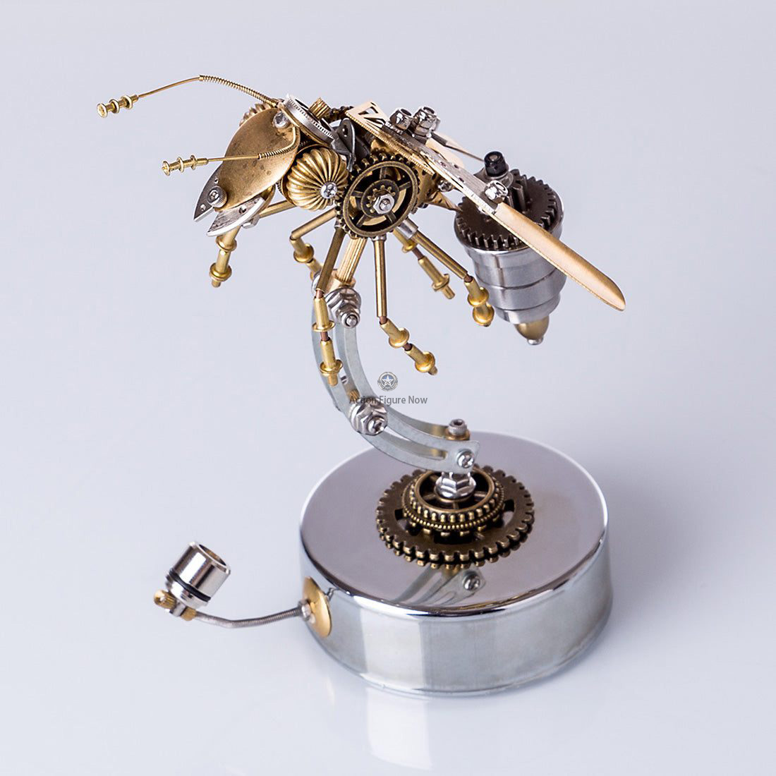Steampunk Metal Brass Wasp Bug: Luminous Handcrafted Assembly Model Steampunk Metal Brass Wasp Bug: Luminous Handcrafted Assembly Model