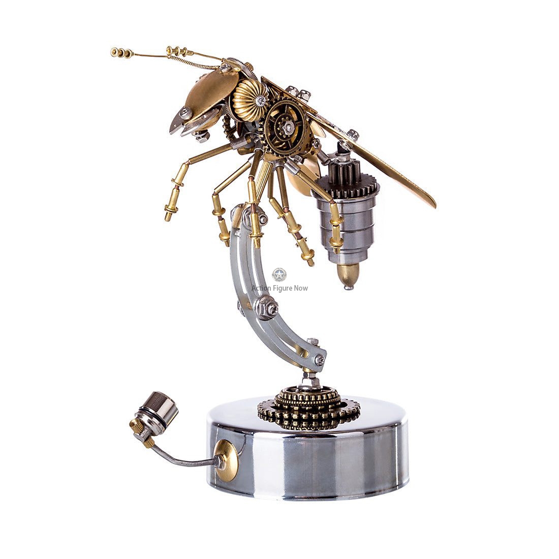 Steampunk Metal Brass Wasp Bug: Luminous Handcrafted Assembly Model Steampunk Metal Brass Wasp Bug: Luminous Handcrafted Assembly Model
