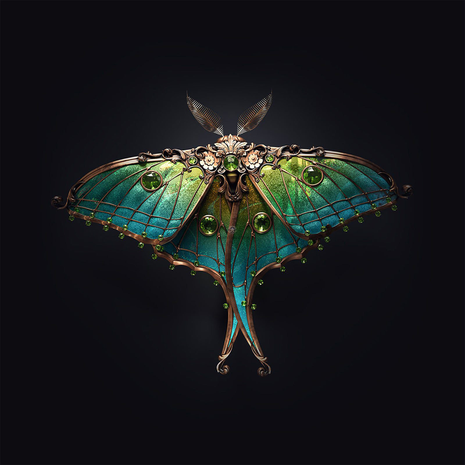 Steampunk Metal Spanish Moon Moth 3D Puzzle Kit Steampunk Metal Spanish Moon Moth 3D Puzzle Kit