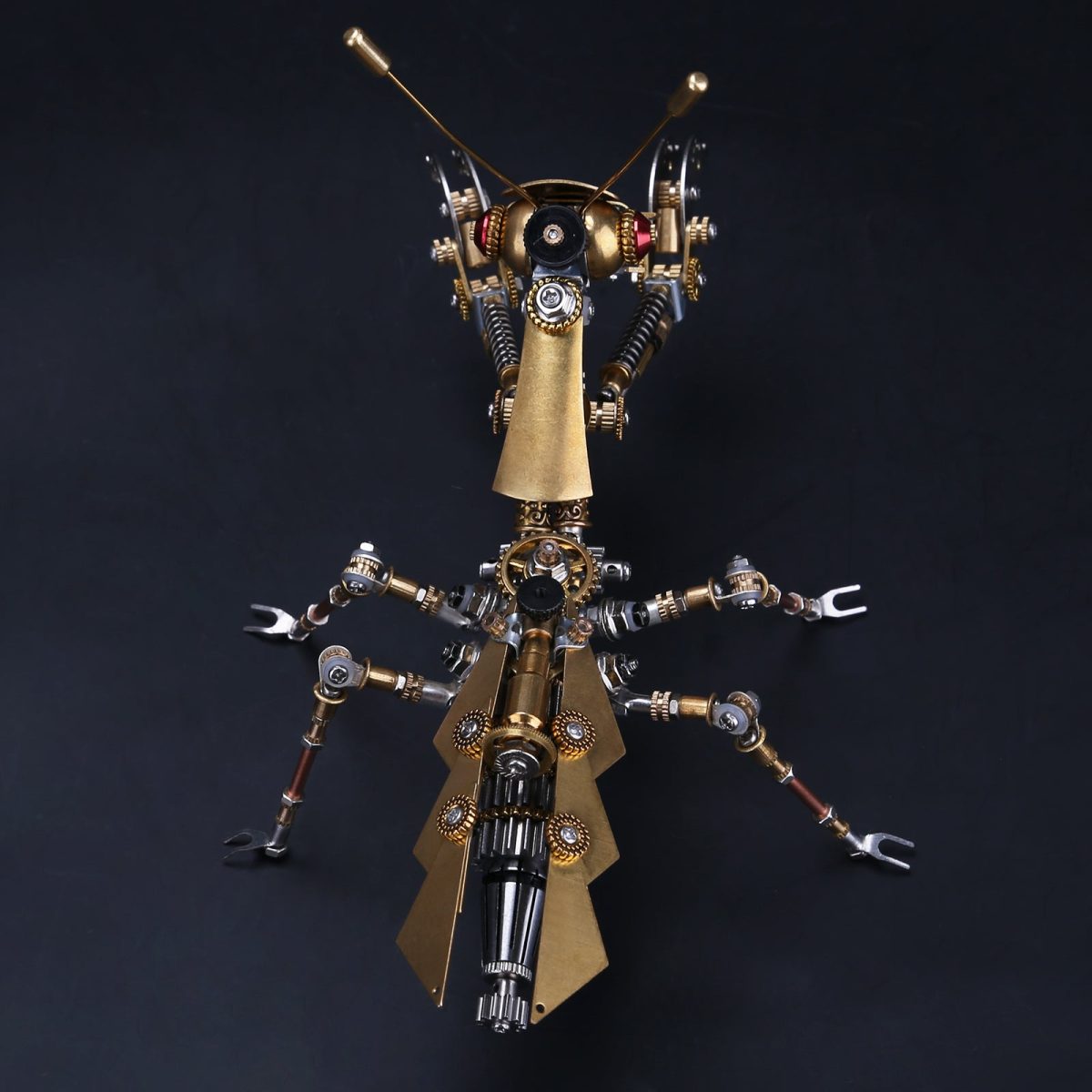 Steampunk Gold Praying Mantis Metal Art Model Kit for Adults