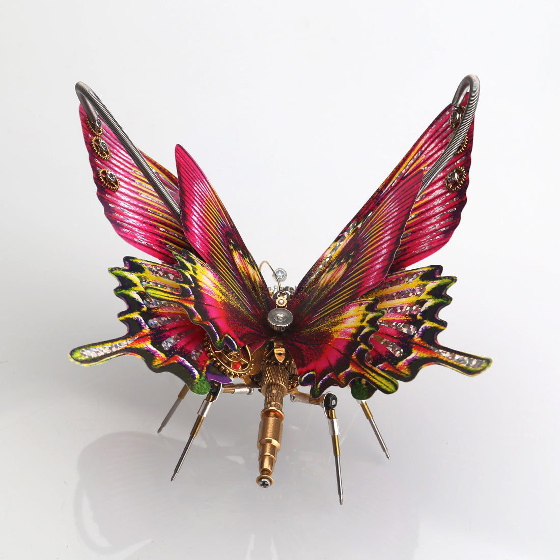 Steampunk Purple and Red Swallowtail Butterfly Model Kit with Intricate Floral Base Steampunk Purple and Red Swallowtail Butterfly Model Kit with Intricate Floral Base