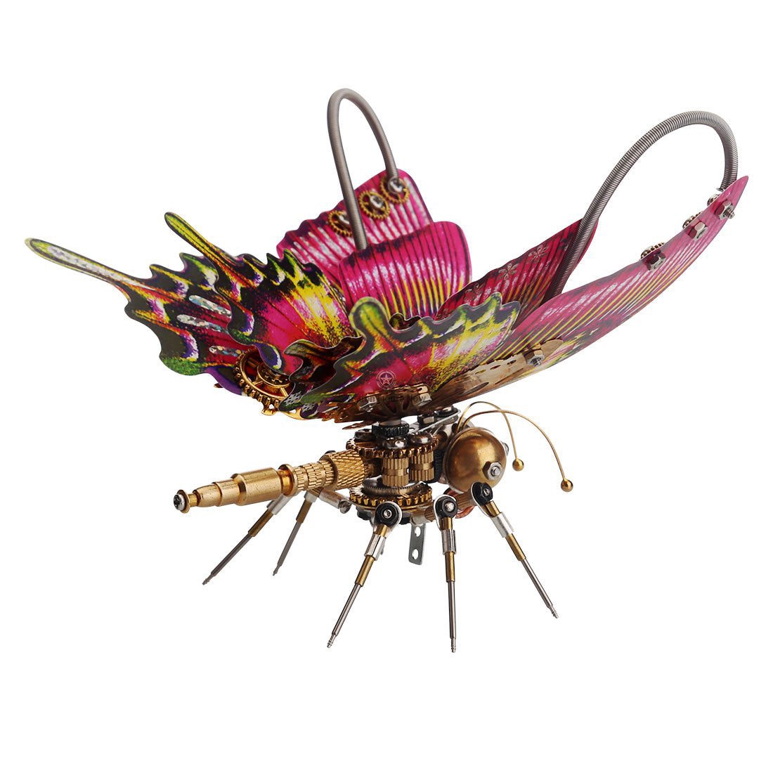 Steampunk Purple and Red Swallowtail Butterfly Model Kit with Intricate Floral Base Steampunk Purple and Red Swallowtail Butterfly Model Kit with Intricate Floral Base
