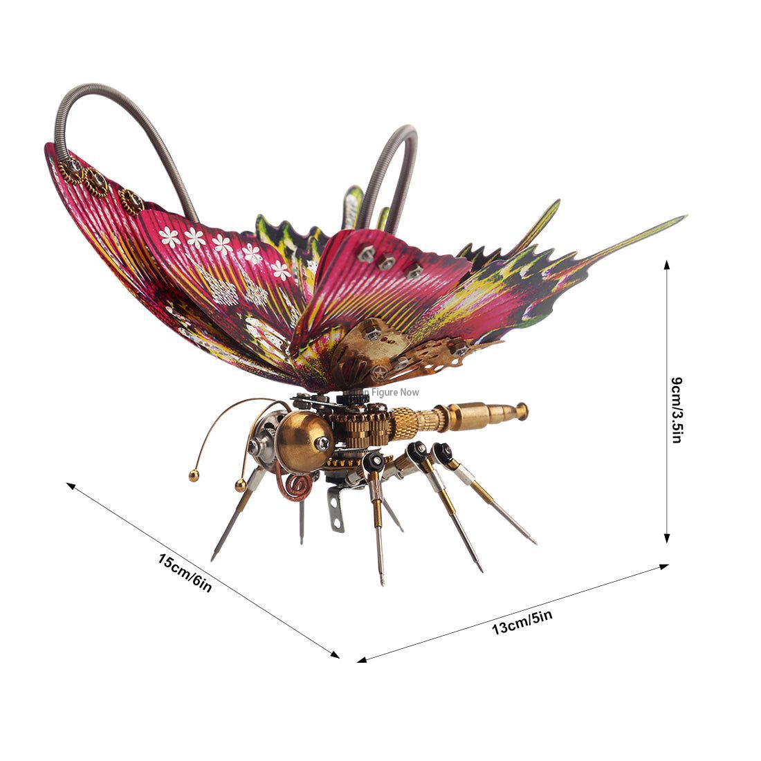 Steampunk Purple and Red Swallowtail Butterfly Model Kit with Intricate Floral Base Steampunk Purple and Red Swallowtail Butterfly Model Kit with Intricate Floral Base