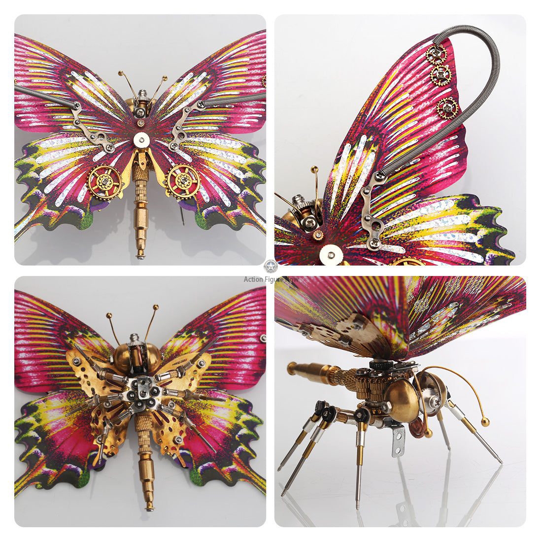 Steampunk Purple and Red Swallowtail Butterfly Model Kit with Intricate Floral Base Steampunk Purple and Red Swallowtail Butterfly Model Kit with Intricate Floral Base
