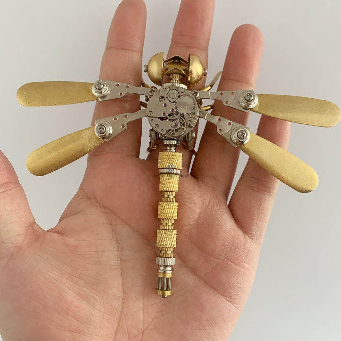 3D Steampunk Golden Dragonfly Metal Art Sculpture Model 3D Steampunk Golden Dragonfly Metal Art Sculpture Model