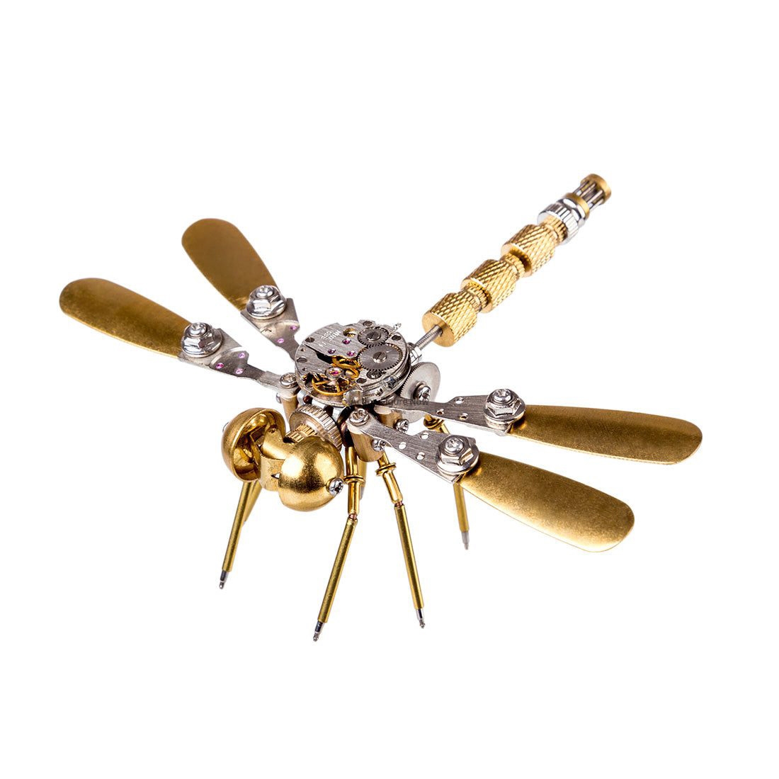 3D Steampunk Golden Dragonfly Metal Art Sculpture Model 3D Steampunk Golden Dragonfly Metal Art Sculpture Model