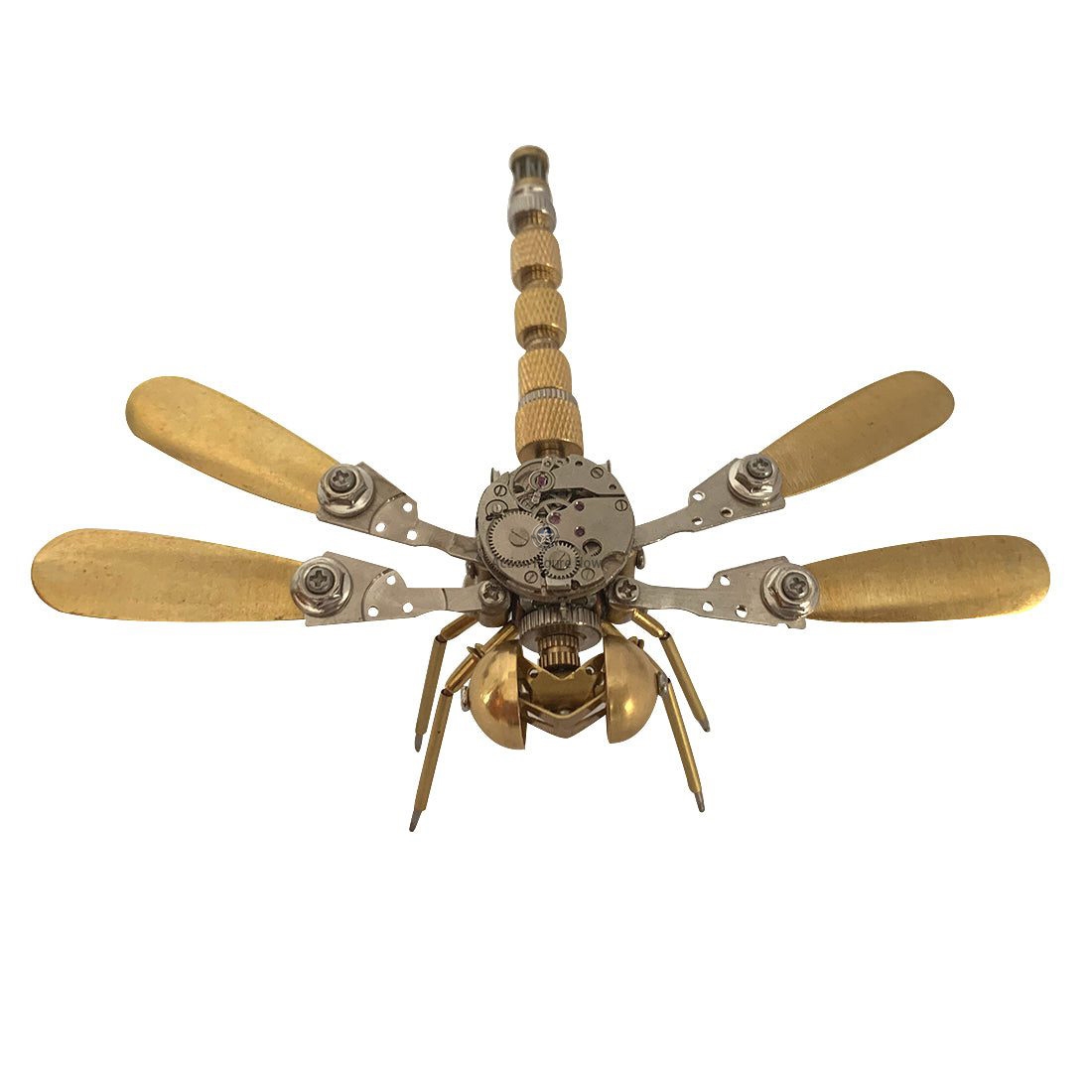 3D Steampunk Golden Dragonfly Metal Art Sculpture Model 3D Steampunk Golden Dragonfly Metal Art Sculpture Model