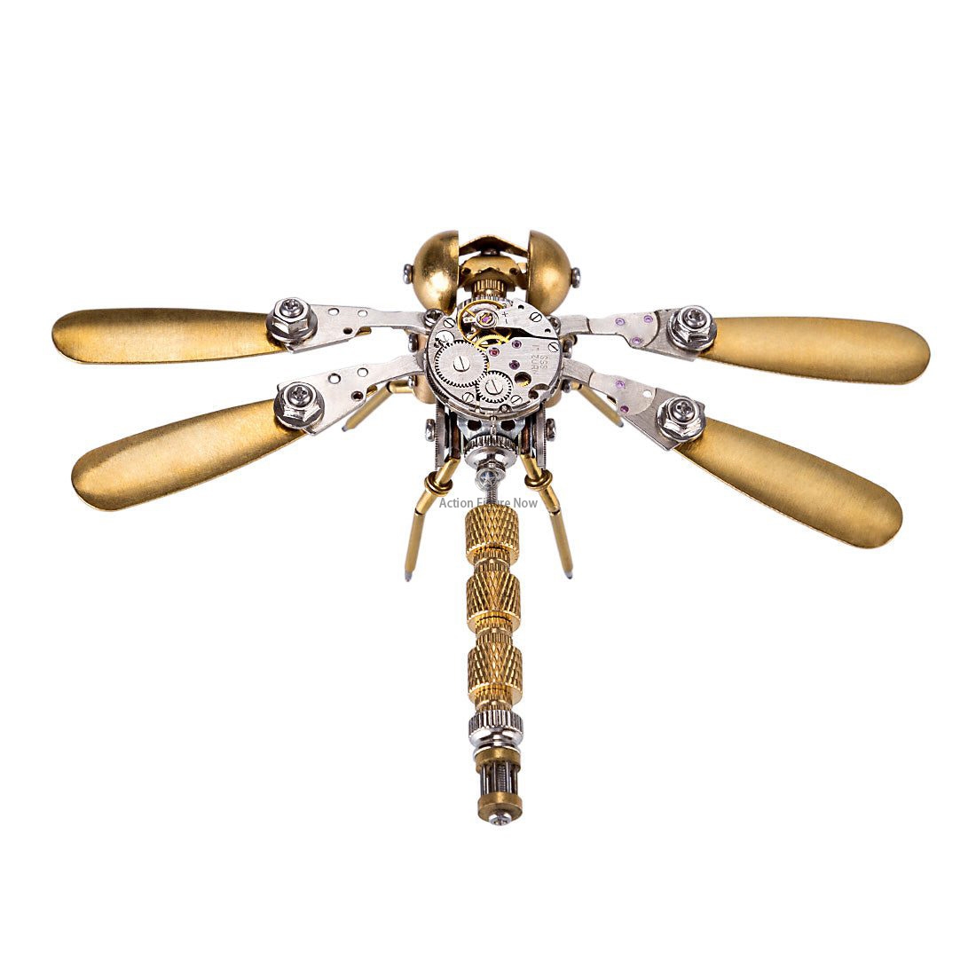 3D Steampunk Golden Dragonfly Metal Art Sculpture Model 3D Steampunk Golden Dragonfly Metal Art Sculpture Model