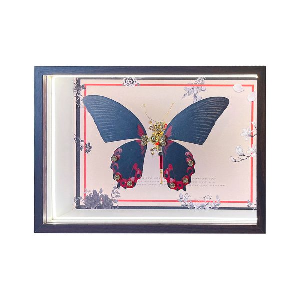 Steampunk Swallowtail Butterfly 3D Metal Puzzle Kit with Circuit Board Frame