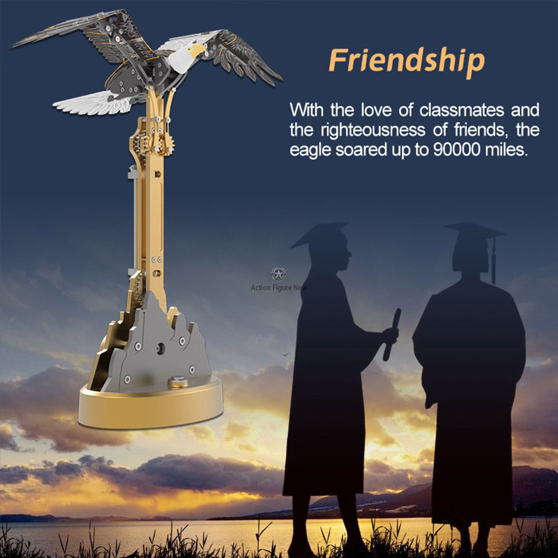 TECHING 3D Metal Puzzle: Bald Eagle Automaton Model Building Kit TECHING 3D Metal Puzzle: Bald Eagle Automaton Model Building Kit