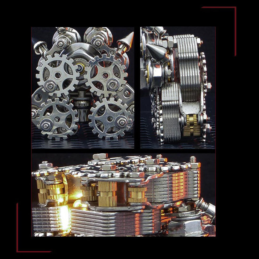 Tiger Paw Base: 100Pcs 3D Metal Model Kits Assembly DIY with Light Tiger Paw Base: 100Pcs 3D Metal Model Kits Assembly DIY with Light