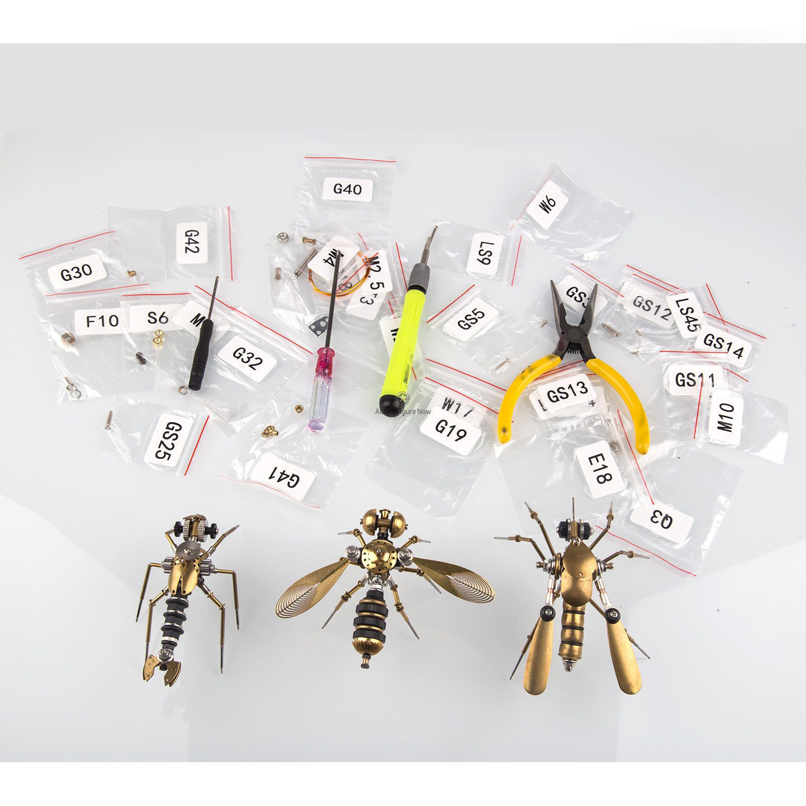 Tiny Steampunk Insects 3D Metal Bugs Mosquito Earwigs Bee Model Kits Gadgets Tiny Steampunk Insects 3D Metal Bugs Mosquito Earwigs Bee Model Kits Gadgets